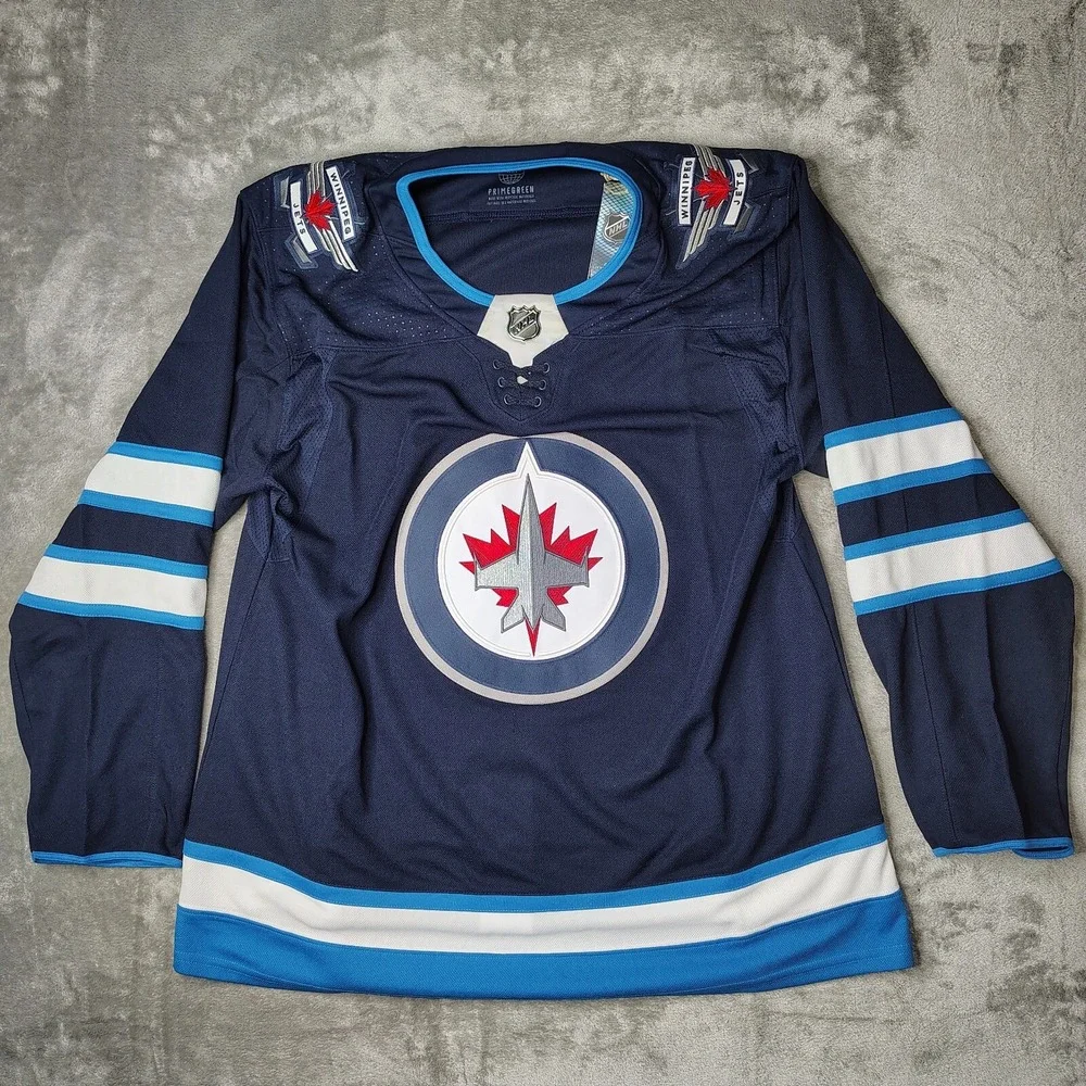 Winnipeg Jets Adidas Jersey Size 56 Navy Home NHL‎ Strap Authentic Primegreen